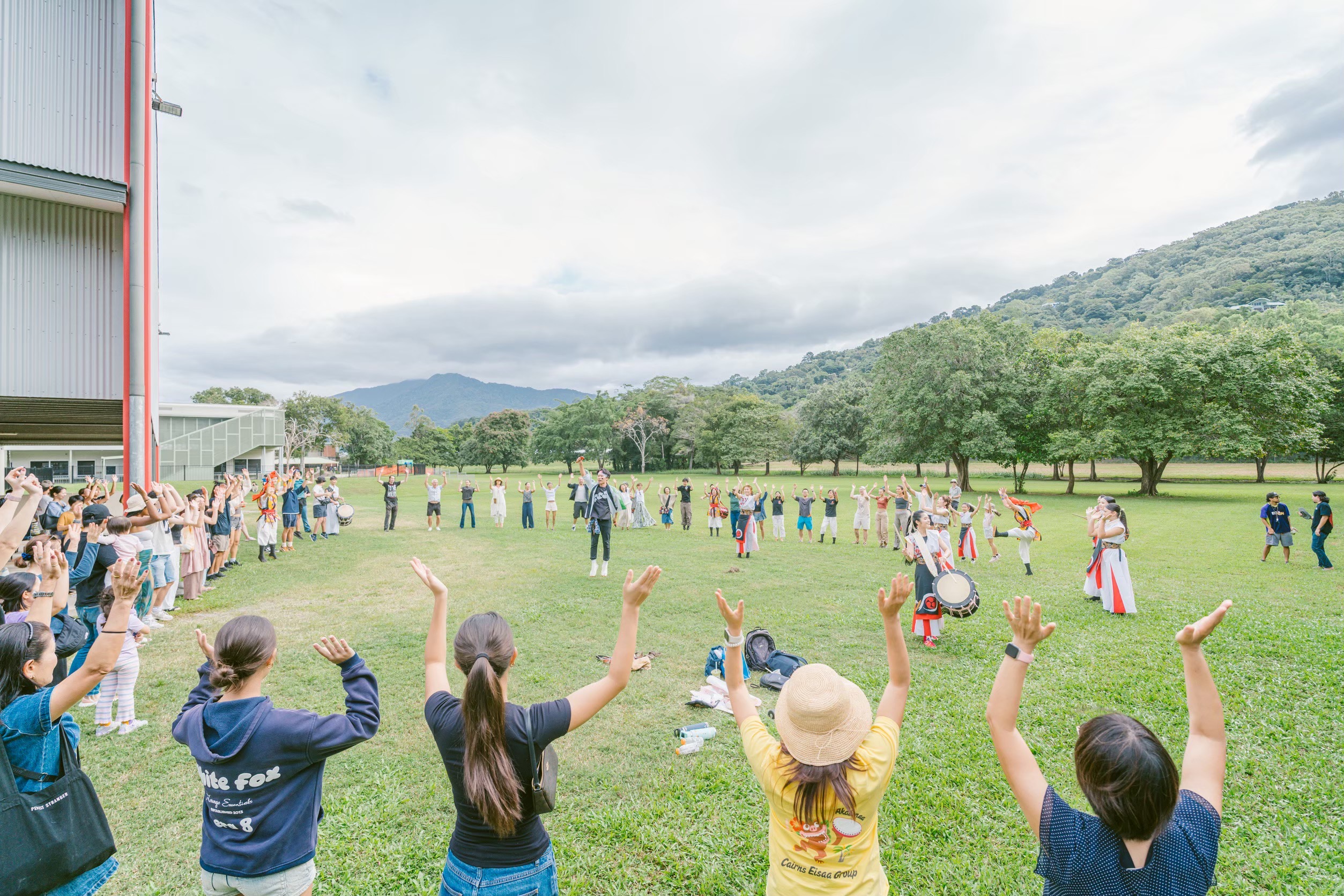 WA Arigatou Festival Cairns — large circle dance with crowd participation
